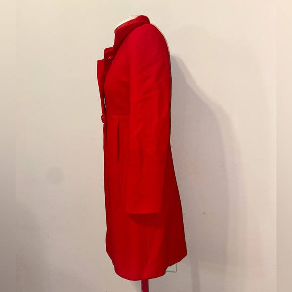 Gorgeous J Crew Knee Length Wool Ble d Coat Cherry Red Lined - Picture 5 of 15